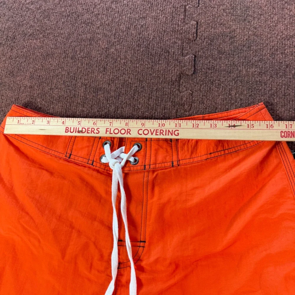 No Fear Pluto 2 Board Shorts Mens 32 Orange Vintage Cargo Swim Trunks SB033 NWT